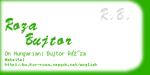 roza bujtor business card